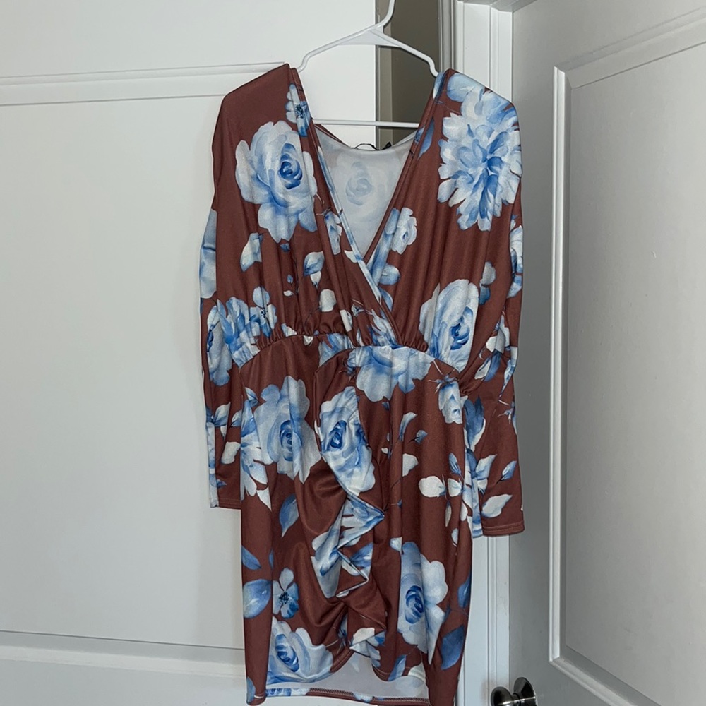 Boohoo floral cinched waist mini dress 14